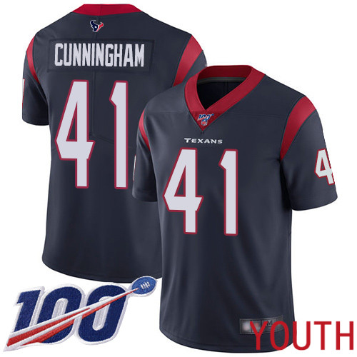 Houston Texans Limited Navy Blue Youth Zach Cunningham Home Jersey NFL Football #41 100th Season Vapor Untouchable->youth nfl jersey->Youth Jersey